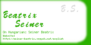 beatrix seiner business card